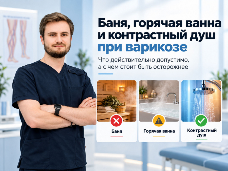 Можно ли в баню при варикозе: сауна, горячая ванна и контрастный душ